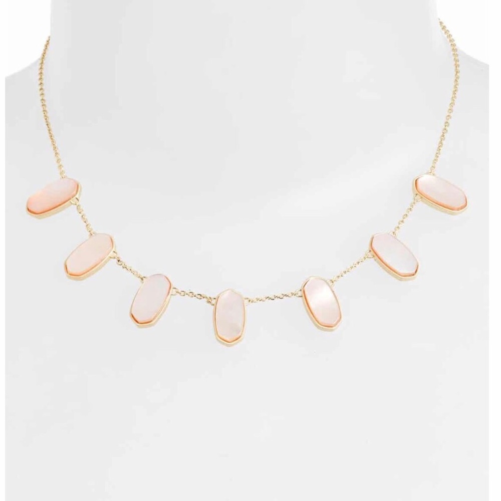 Kendra Scott mother of pearl necklace gold tone - Picture 2 of 8
